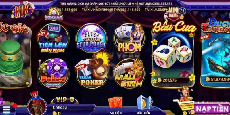 cac tua game hot tai casino rikvip 3 Các tựa game hot tại Casino Rikvip