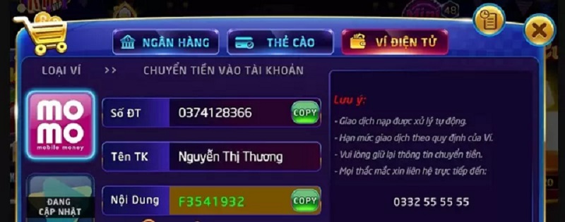 luu y khi thuc hien giao dich nap tien rikvip Lưu ý khi thực hiện giao dịch nạp tiền Rikvip